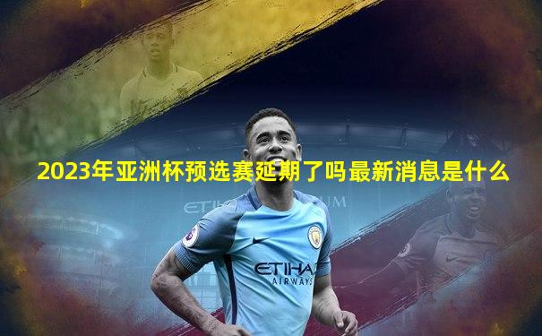 2023年亚洲杯预选赛延期了吗最新消息是什么