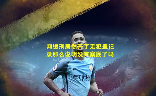 判缓刑居然开了无犯罪记录那么说明没有案底了吗