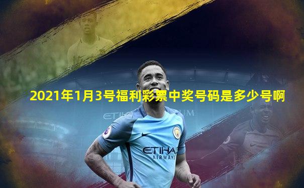 2021年1月3号福利彩票中奖号码是多少号啊